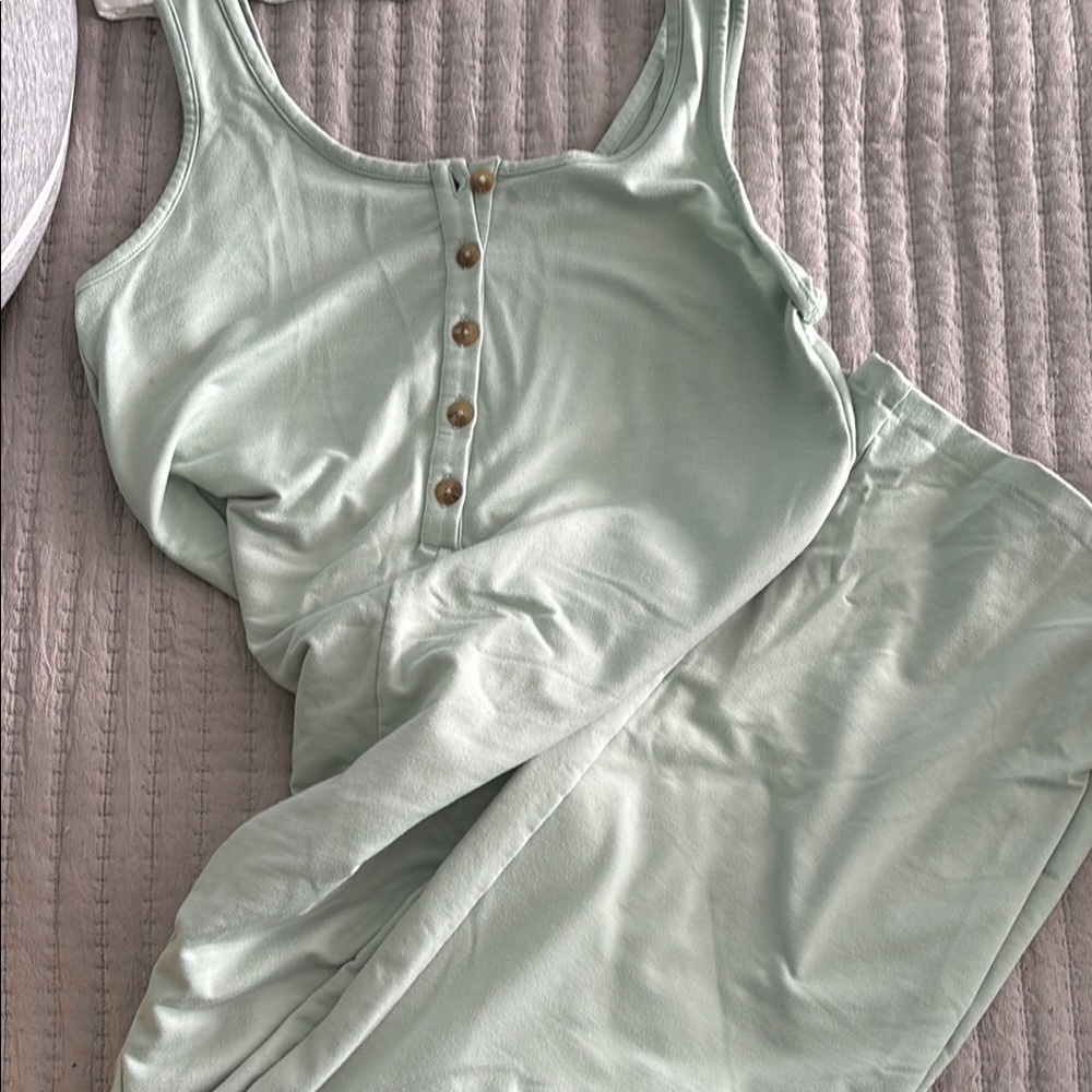 Mint Green Button-Front jumper